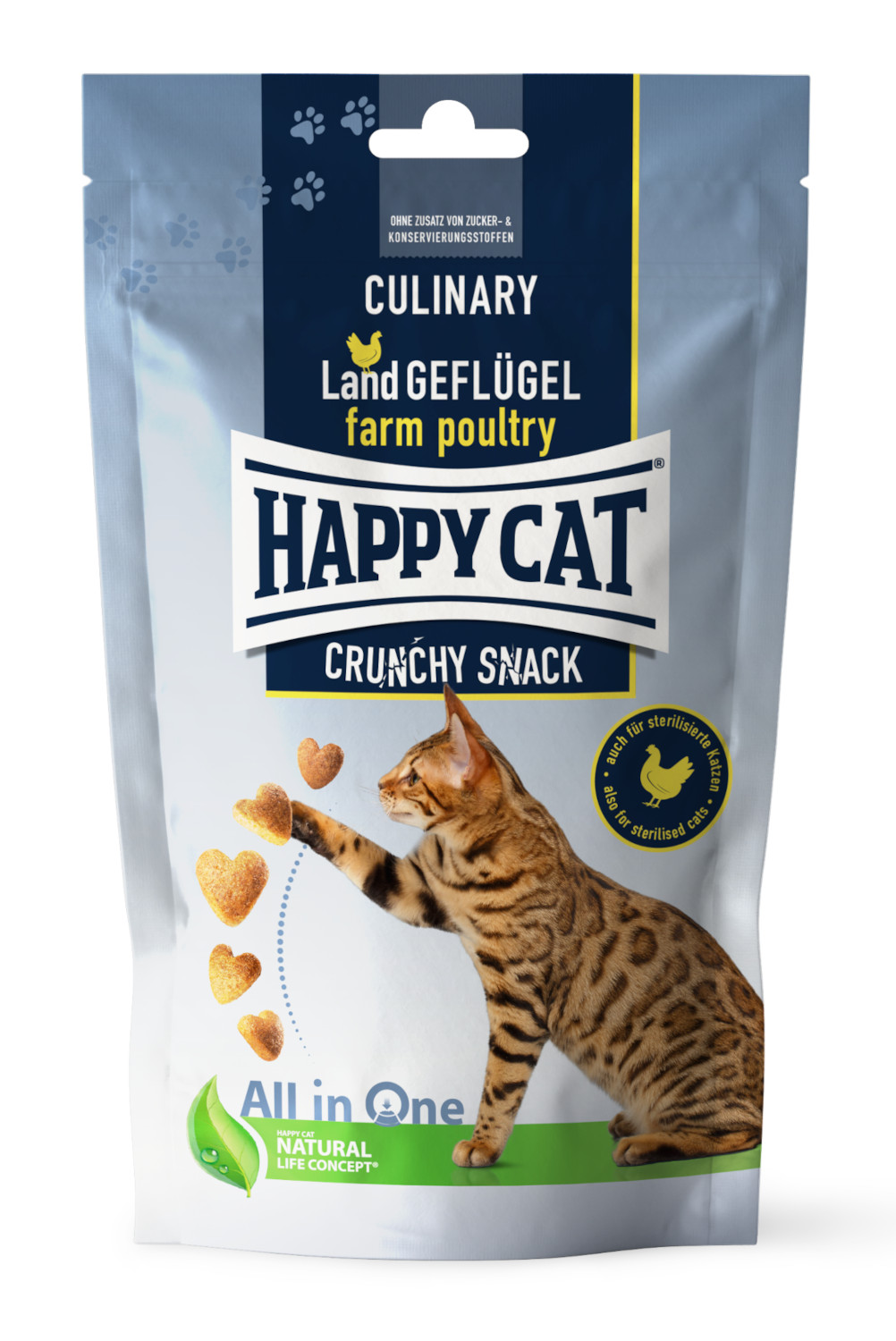 Happy Cat Crunchy Snack Volaille Fermire 70g