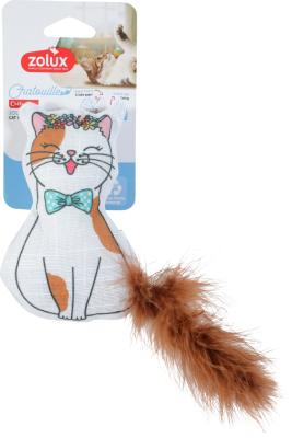 Jouet Zolux Chat - Fleur avec plumes 