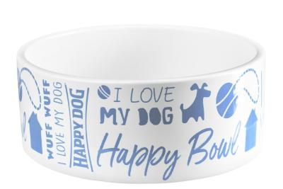 Gamelle en céramique Happy Dog - Bleue