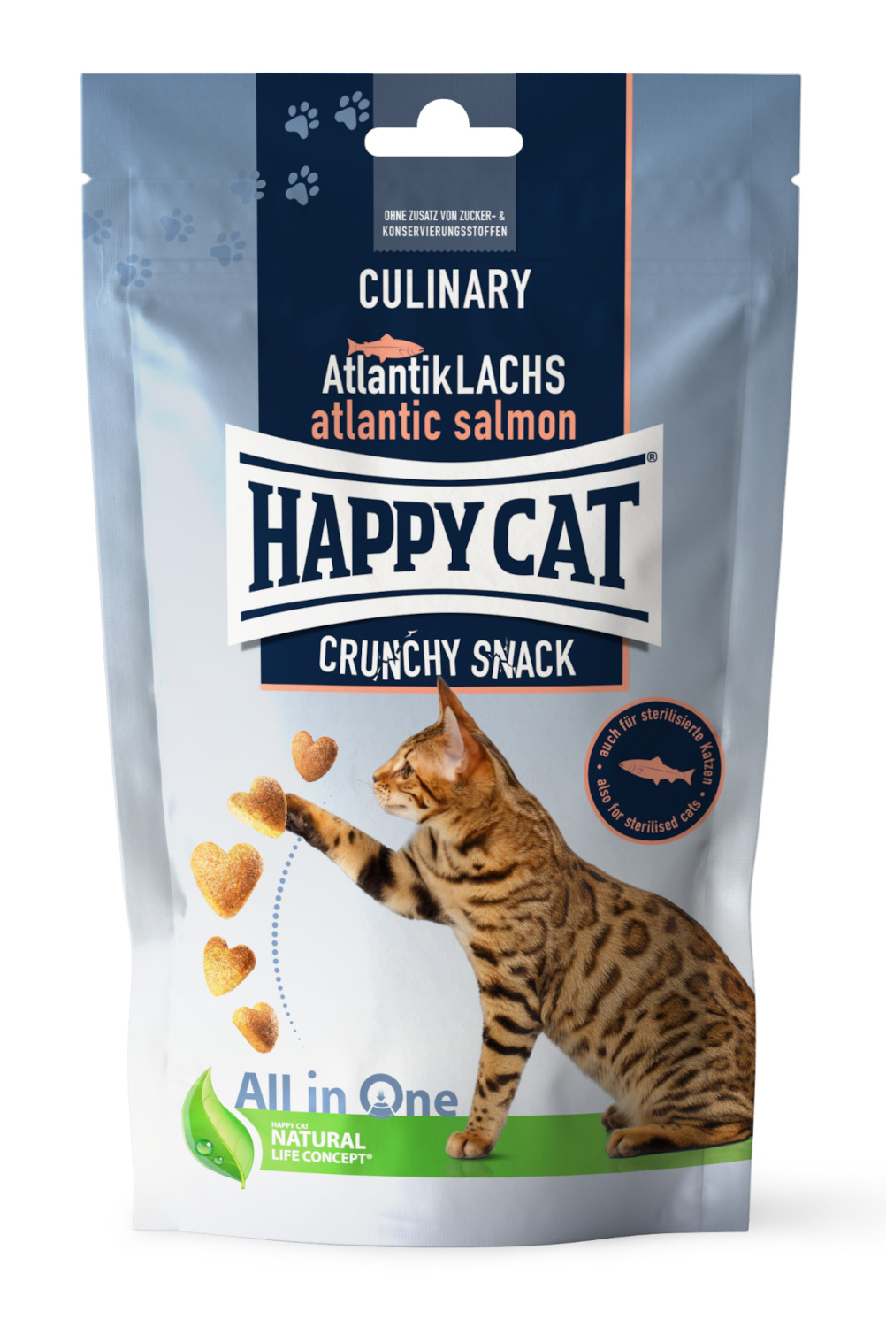 Happy Cat Crunchy Snack Saumon de l'Atlantique 70g