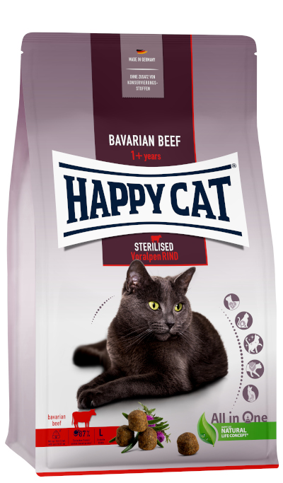 Croquettes Au Bœuf Pour Chat Sterilise Croquette Pour Chat Castre Sterilised Happy Cat