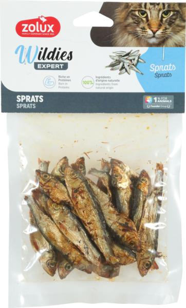 Friandise Zolux Chat - Sprats (Poisson séché) 50g